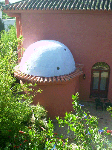 Blue bathroom dome